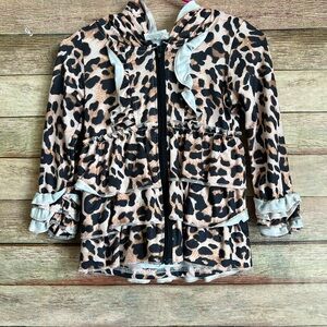Leopard Print Ruffle Jacket